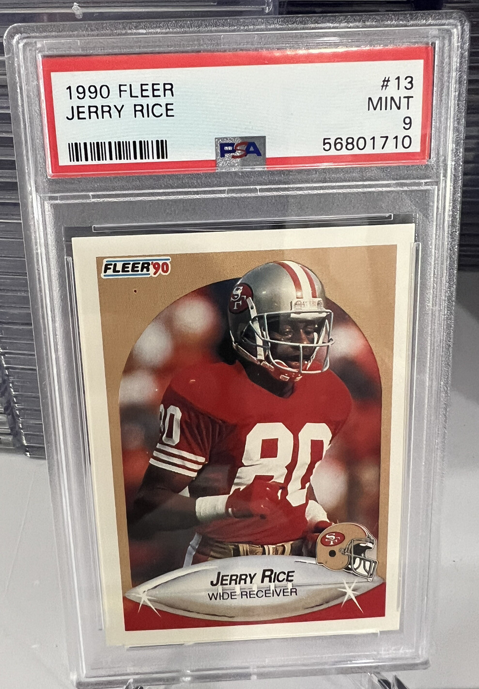 Jerry Rice 1990 Fleer #13 Psa 9 49ers Goat Hof