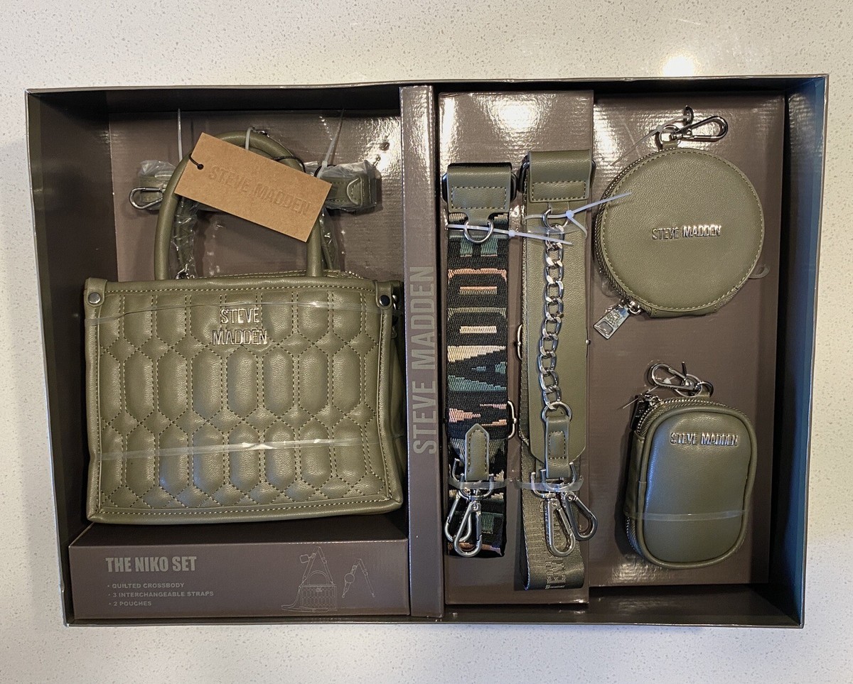 Steve Madden Niko Gift Set Satchel Crossbody Bag W/ Airpod