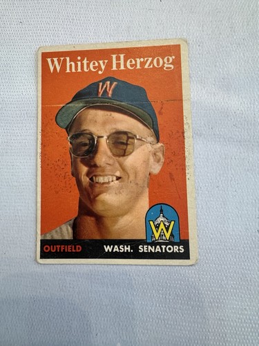 1958 Topps #438 Whitey Herzog Washington Senators - Z3 - Imagen 1 de 10