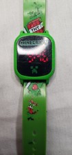 Kids Green minecraft led watch, preowned