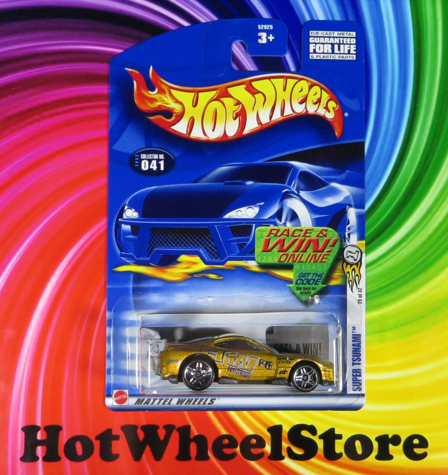 2002  Hot Wheels  FIRST EDITIONS   Gold   SUPER TSUNAMI  Card #041   HW79-051724