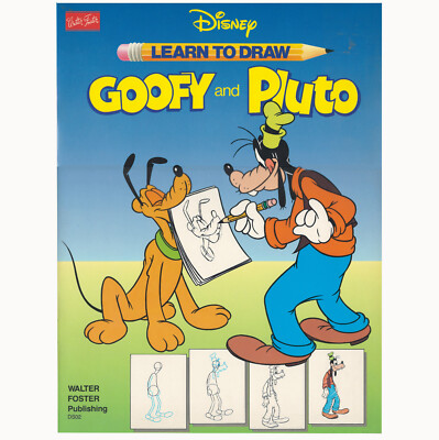 Vintage Disney HOW TO DRAW Goofy and Pluto Oversize Paperback Art