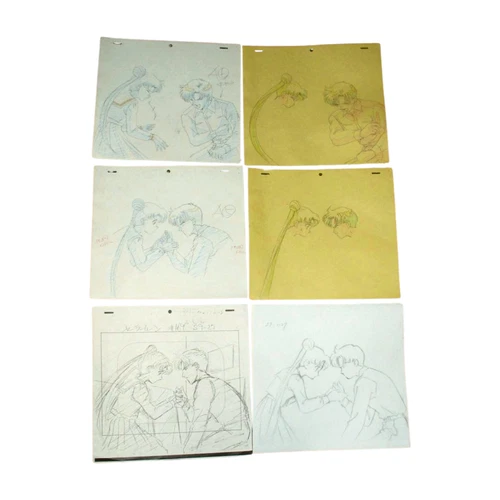 Sailor Moon Animation Keyframe Set Usagi Mamoru Original Vintage Used - Picture 1 of 8