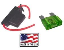 8 Gauge Inline MAXI Fuse Holder With Water Proof Cover Includes 30 AMP Fuse USA