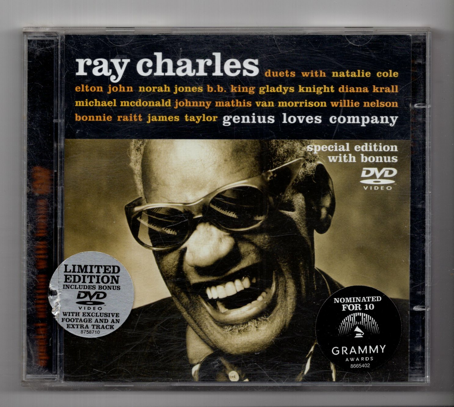 (KI781) Ray Charles, Genius Loves Company - 2004 CD + DVD