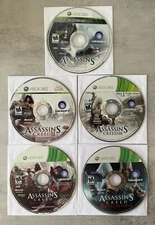Lot of 5 Assassin's Creed Games for Microsoft Xbox 360 - Discs Only