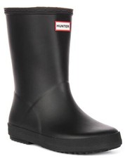 Image of Hunter Kids First Rubber Wellies Handscraft Unisex Boot Black UK 1 - 13
