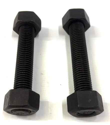 7/8-9 X 5" FULL THREAD B8M STUD W/ 2 HEX NUTS *LOT OF 2*
