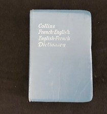 Vintage Collins Gem Pocket Dictionary French~English Blue 1974 Retro