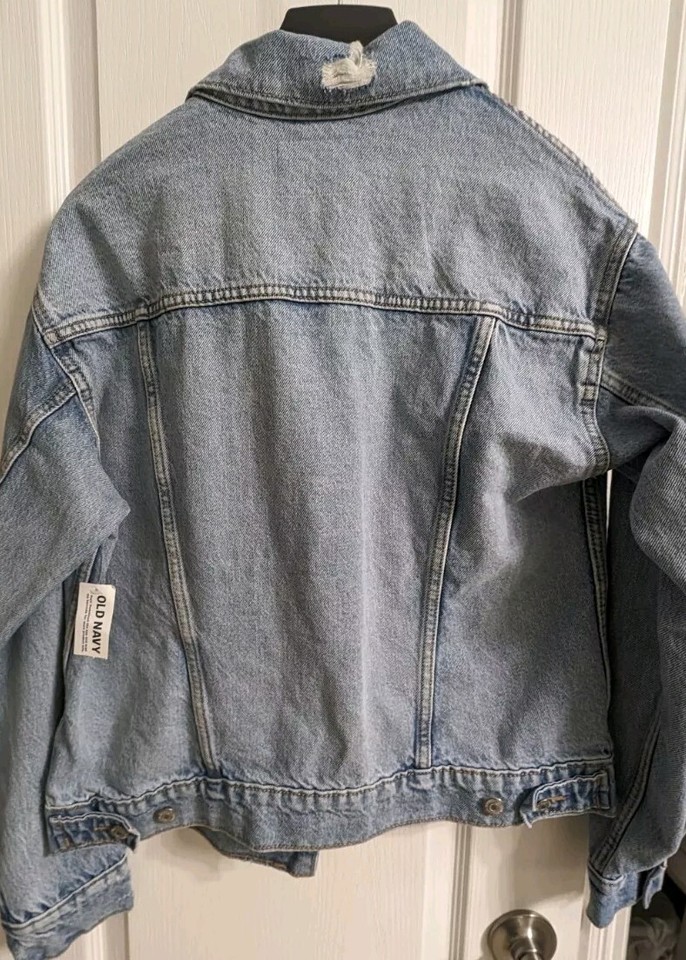Jean Jacket Old Navy Womens Size Small Denim Long Sleeve Casual