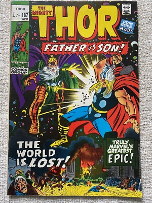 THE MIGHTY THOR #187 Buscema Marvel Comics 1971 UK Price VF-
