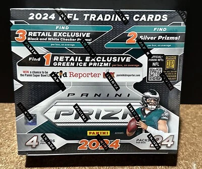 2024 PANINI PRIZM FOOTBALL FACTORY SEALED 24 PACK RETAIL BOX NFL - IN HAND!