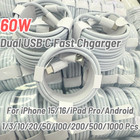 PD 60W USB To USB C Fast Charger Cable For iPhone 15 16Plus iPad Pro Sasmung Lot