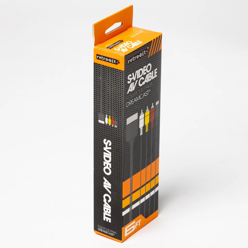 SEGA Dreamcast RetroBit 4 Pin Mini-DIN S-Video & Composite AV 6' Foot Cable for - Image 2 of 4