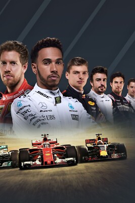 Formula 1 All star Drivers, Best of the best, F1 Racing Poster 24x36 inch