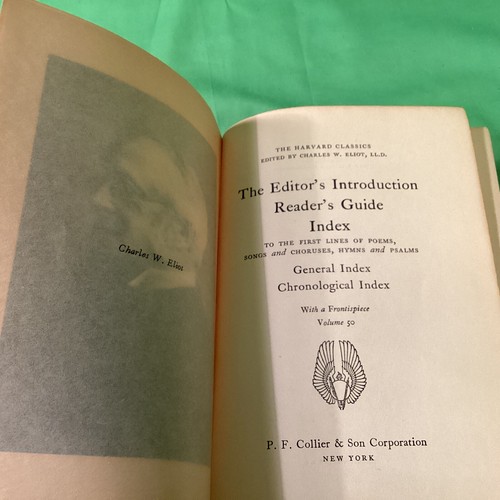 Harvard Classics, EDITOR'S INTRODUCTION, READER'S GUIDE, INDEX #50, Collier 1938 - Picture 9 of 17