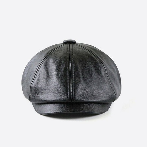 Buy Men Newsboy Cap Pu Leather Peaky 