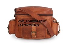 Gvb _ Leder Logo Vintage Handmade Echtleder Umhängetasche für Kamera, DSLR, SLR