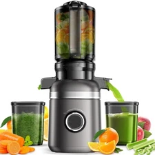 Juicer Machines Cold Press Juicer, Powerful Slow Juicer Ultra Quiet  Easy Clean