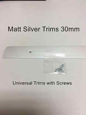 Kitchen Worktop Edging Trim MATT SILVER END CAP 30mm with screws. BARGAIN OFFER