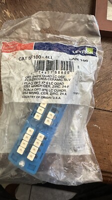 5F100-4LL Leviton Opt-X 6PK Quad LC New Fiber optic Adapter Plate