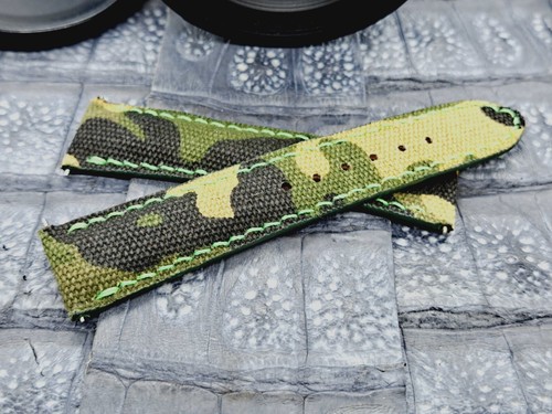 20mm/18mm Camouflage Canvas Watch Band Vintage style Military fashion - Picture 14 of 14