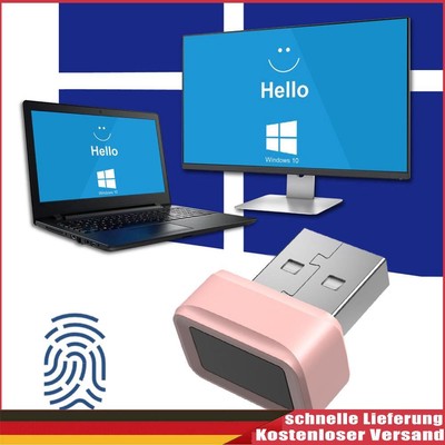 USB Fingerprint Key Reader Portable Security Key Windows Hello FIDO U2F Laptop *