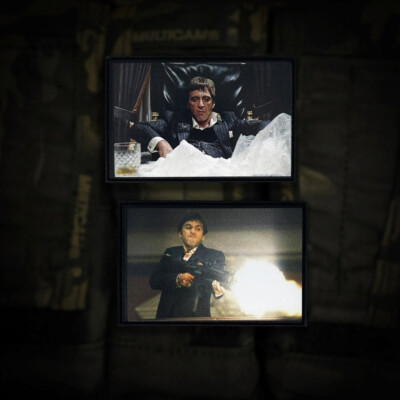 GWA SCARFACE THE WORLD IS YOURS PVC 2 PATCH SET TONY MONTANA NEW IN PACKAGE
