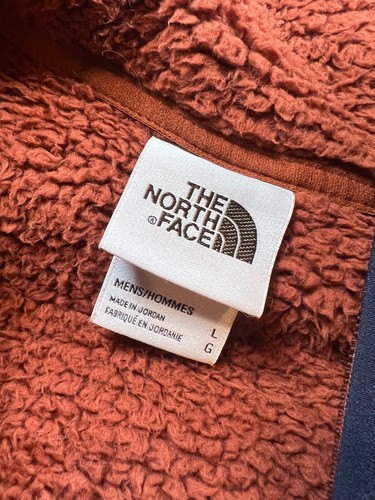 Sz LARGE Mens The North Face Campshire Sherpa Fleece Hoodie Hooded Pullover Mars - Picture 13 of 18