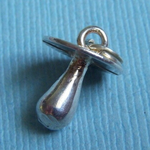 Baby pacifier sterling charm