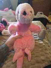 Destination Nation Aurora Pink Sea Otter 15" Plush Stuffed Animal Silver Shell