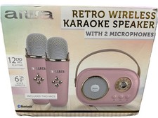 Aiwa Retro Wireless Karaoke Speaker with 2 Microphones