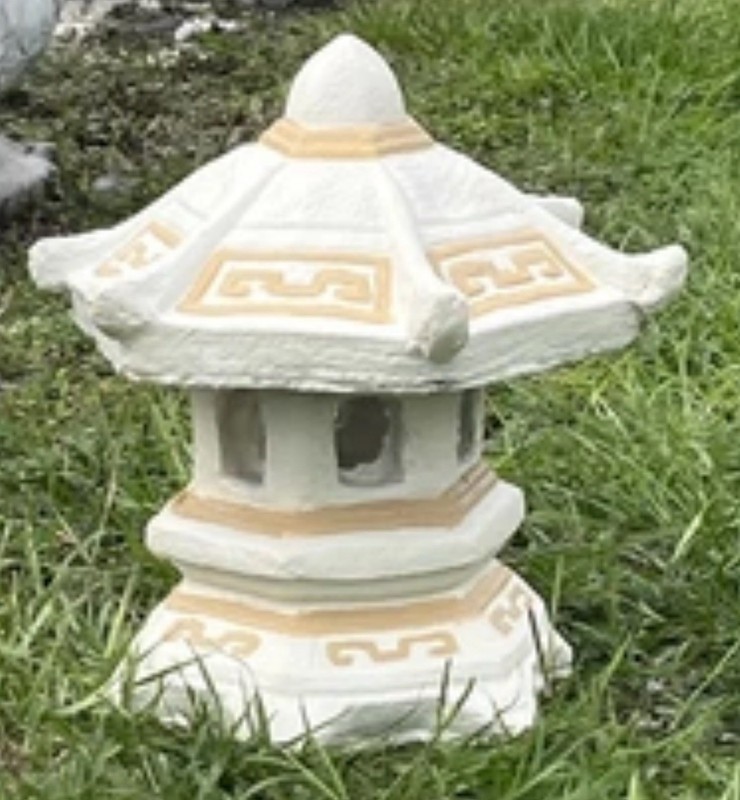 Latex Fiberglass Mold. Make Concrete Or Plaster  14 Inches tall  Pagoda