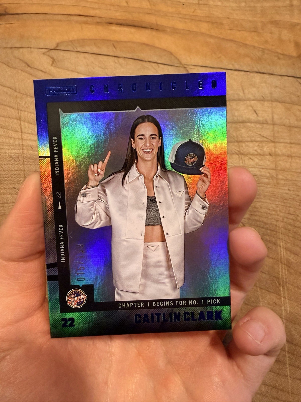 2025 Panini Caitlin Clark Chronicled Blue Foil Chapter 1 Begins #60 WNBA /199 🔥
