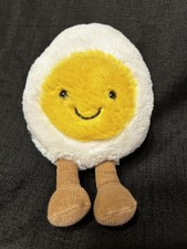 Jellycat London Amuseables Boiled Egg Happy Stuffed Toy, Small 5.5 inches