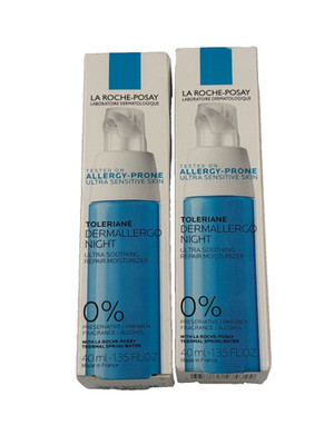 Lot 2 La Roche-Posay Toleriane Dermallergo Night Cream 1.35 Fl Oz Exp 06/26