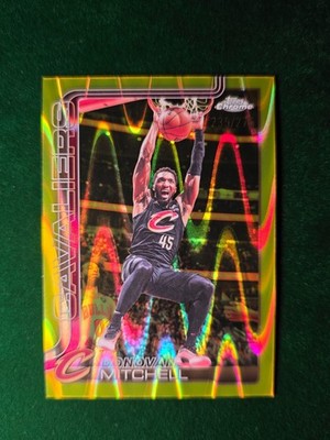 2025-26 TOPPS CHROME UPDATE: #19 DONOVAN MITCHELL RAYWAVE YELLOW/GOLD #235/275