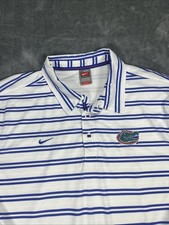 Nike Golf Dri-FIT Polo Shirt Mens 2XL Stripe Florida Gators Team Insulated Patch