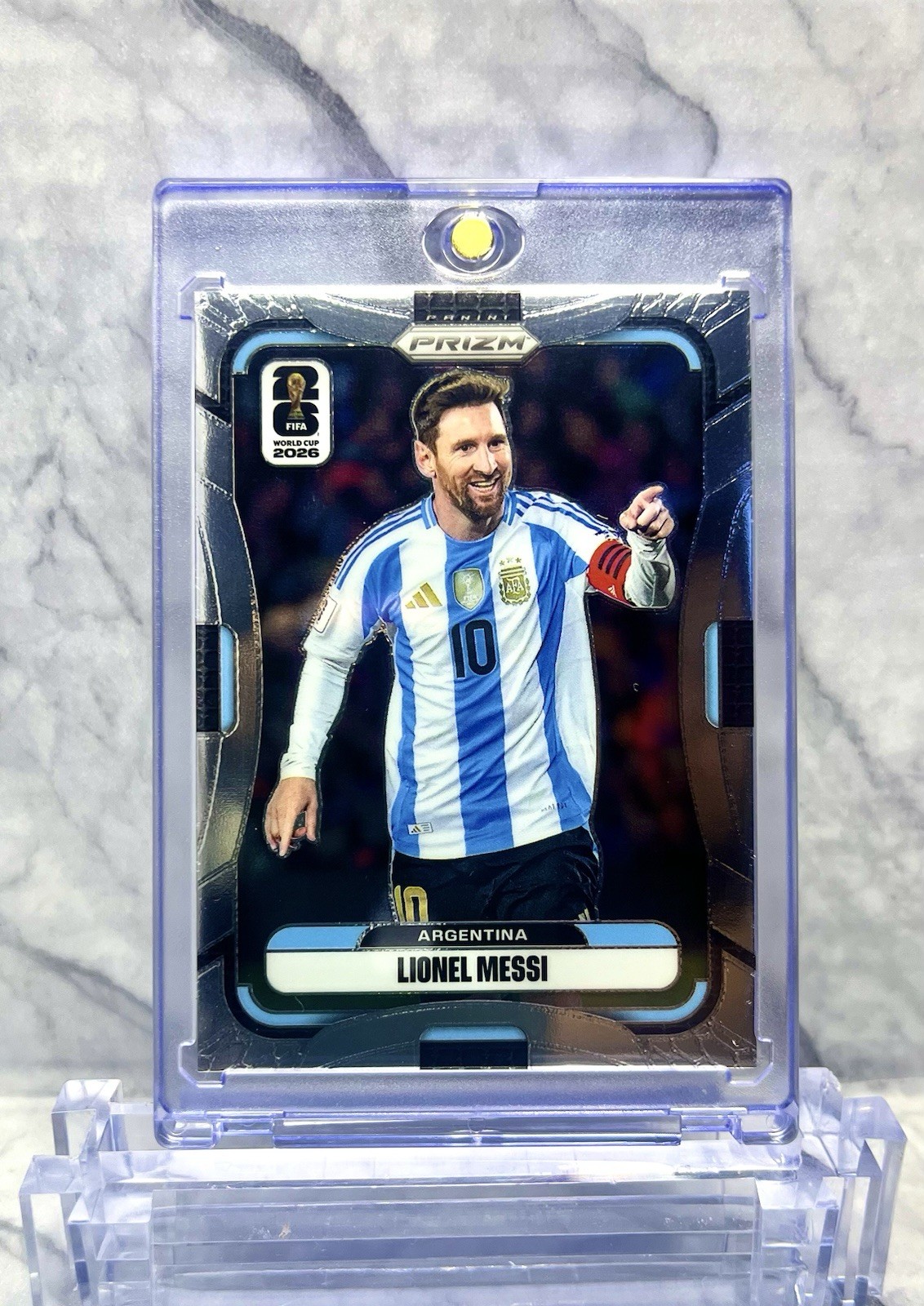 2026 Panini Prizm Fifa World Cup Lionel Messi Image Variation SSP #10 Argentina view 4