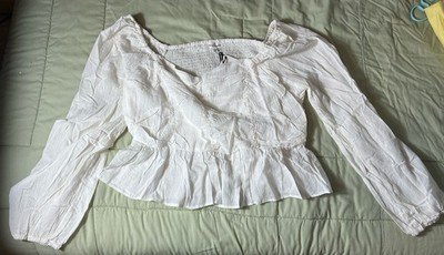Newbury Kustom White Cotton XXL Top Womens