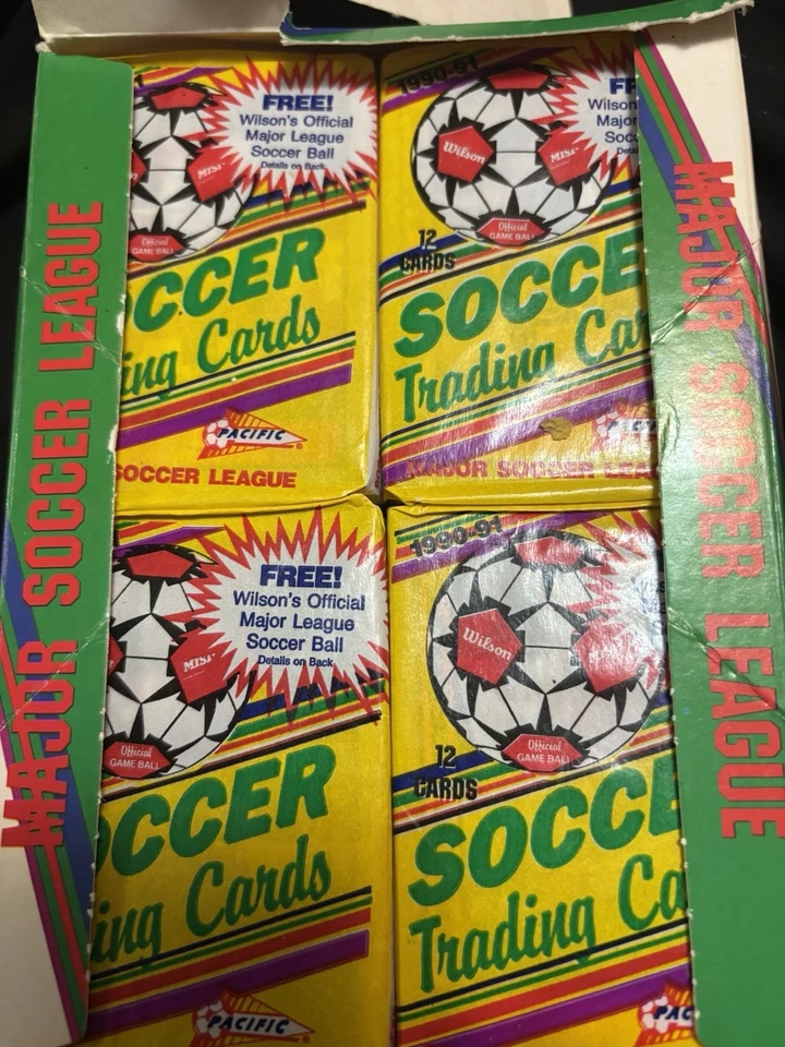 Tarjetas coleccionables Pacific Indoor Soccer 1990 caja de 36 paquetes de colección envío rápido gratuito Foto 2 de 2