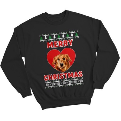 Merry Christmas Golden Retriever Hund Weihnachten Urlaub Damen Sweatshirt