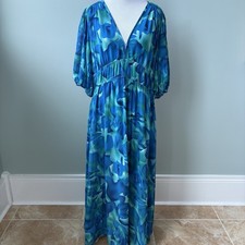 Elings Boho Flowy Watercolor Artsy Maxi Dress Wmn’s Sz XL