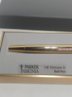 ROLEX PARKER Insigniaゴールド ボールペン Parker Insignia 14k Gold Plated Dimonite G Ballpoint Pen NIB | eBay