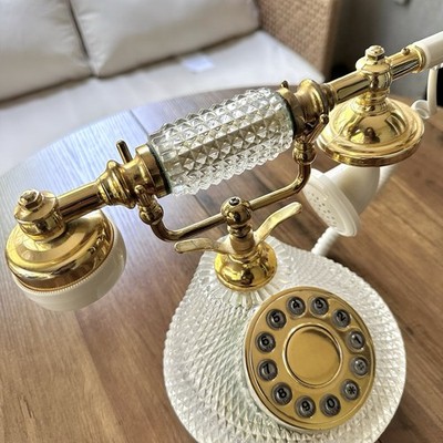 えんぴつ　シェルフ　ピエール・サラ　80s ビンテージ　ポストモダン　レトロ Vintage 1996 Godinger Shannon Irish 24% Lead Crystal Telephone | eBay