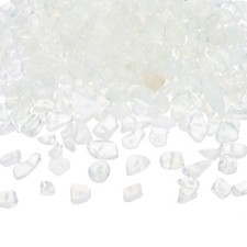 350Pcs Chip Stone Beads Crystals Gemstone for Jewelry Making Crystal White