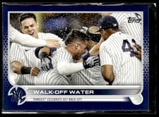 2022 Topps #119 Walk-Off Water NY Yankees Royal Blue