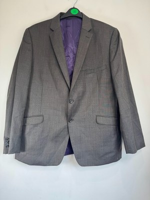 Paul Costelloe Blazer Sakko Herren Größe 46'' Regular Fit Grau 100% Wolle Super 100s