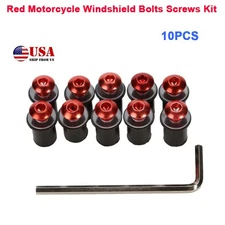 Aluminum Motorcycle Windshield Screen Bolt Screws Kit Fit For Suzuki Yamaha BMW