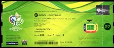 Ticket 2006 Brazil vs. Australia World Cup 2006 #27 29827